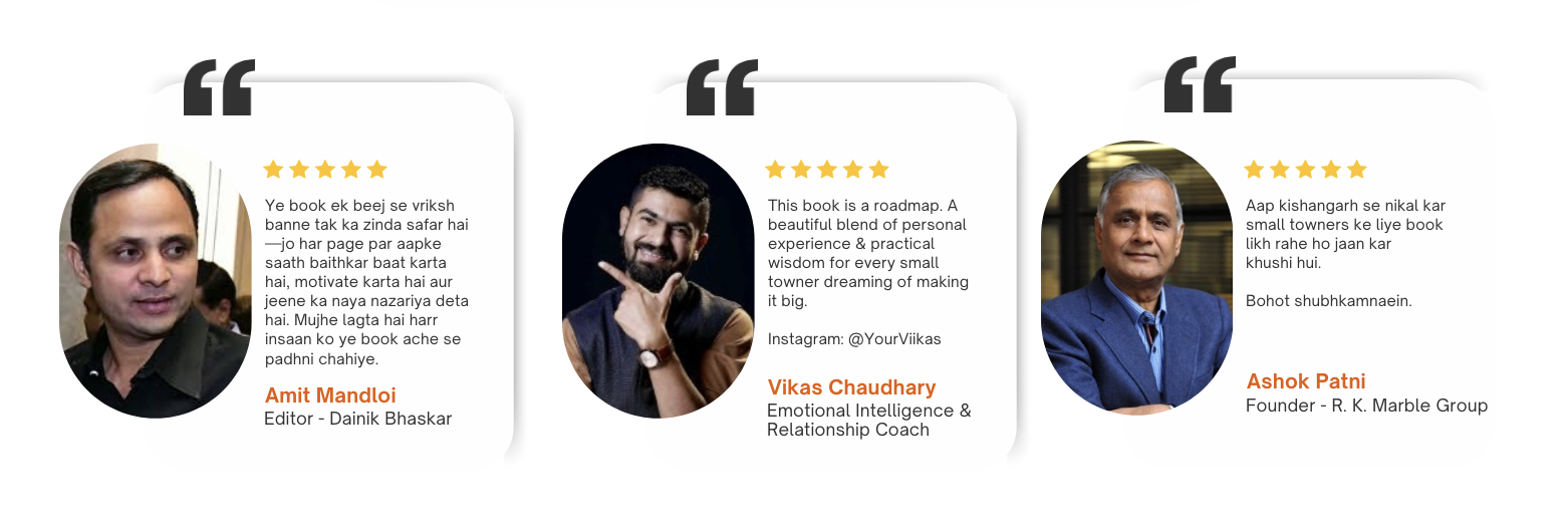 Testimonial about the book by Jai Pareek. Shut up and level up (Hinglish)